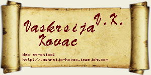 Vaskrsija Kovač vizit kartica